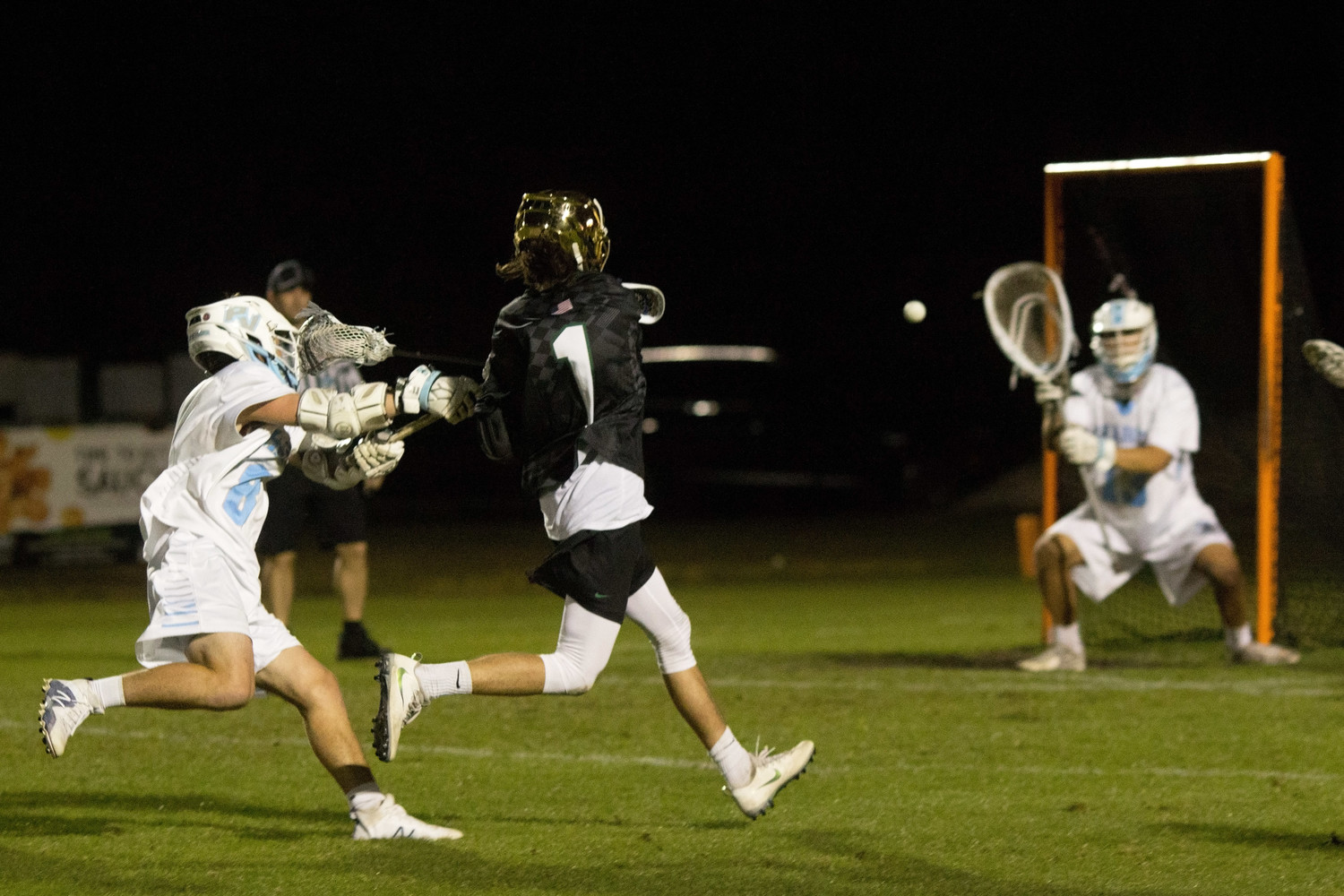 Reilly Mickey of Nease makes a move for the goal.